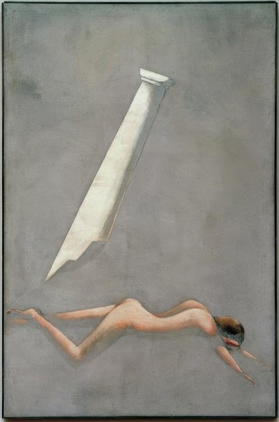 Folkwang Cycle: Fallen with Column by Oskar Schlemmer